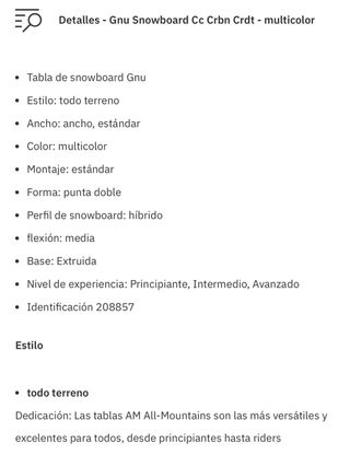 Tabla Snowboard GNU 153cm