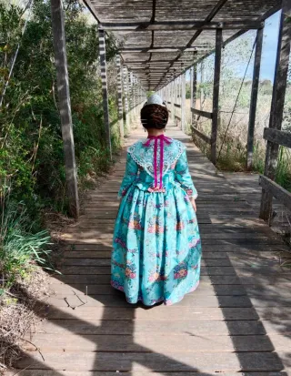 Vestido de Fallera Azul Talla 6 a 8 años