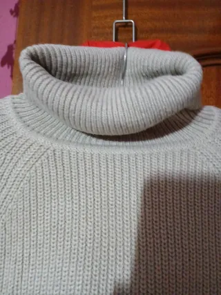 Jersey Bershka punto,gris unisex,talla XL.nuevo