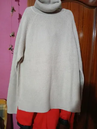 Jersey Bershka punto,gris unisex,talla XL.nuevo