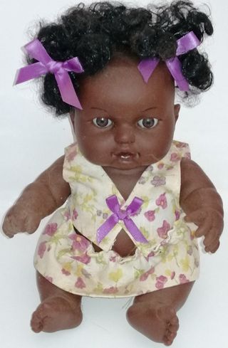 Boneca Rauber Preta 25cm