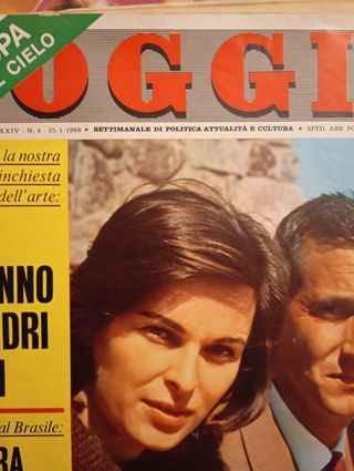 Revista italiana Oggi Falida Loren Bosé 1968
