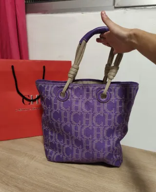Bolso de hombro Carolina Herrera Morado