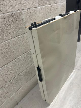 Mesa plegable reforzada blanca 180x74x70