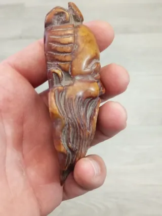 Scultura cinese in pietra antica