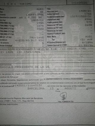 Audi A4 1.9 tdi 130cv Sline 2004