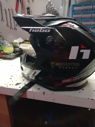 Casco Motocross Infantil Negro Hebo mx pt13 junior