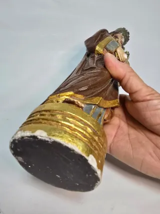 Figura de escayola San José con Niño Jesús