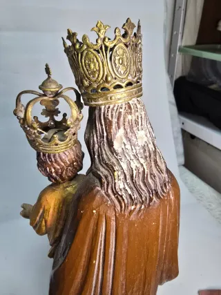 Figura de escayola San José con Niño Jesús