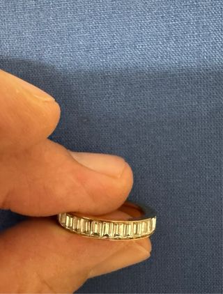 Anillos de oro y plata con diamantes talla 52