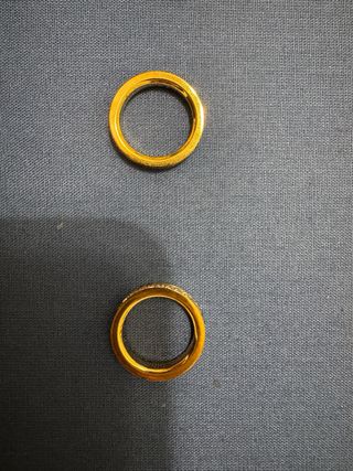 Anillos de oro y plata con diamantes talla 52