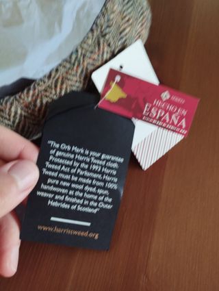 Gorra Harris Tweed 100% lana alta calidad