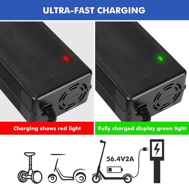Cargador 54.6V 2A 48V Universal 6 Conectores