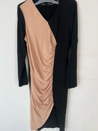 Vestido fiesta bicolor