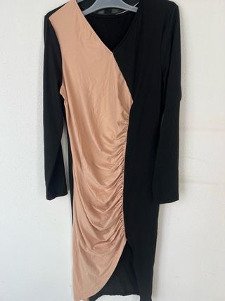 Vestido fiesta bicolor