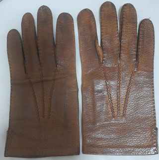 Guantes de Piel Marrón Unisex Talla Única