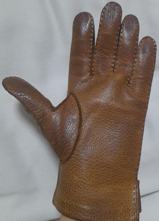 Guantes de Piel Marrón Unisex Talla Única