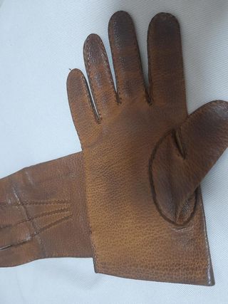Guantes de Piel Marrón Unisex Talla Única