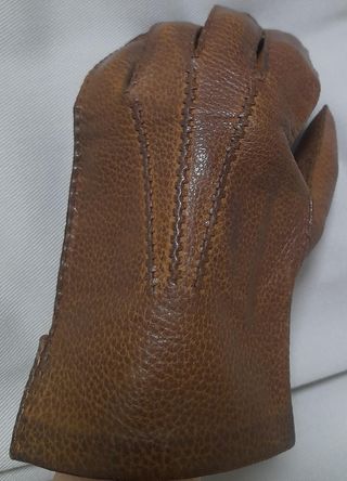 Guantes de Piel Marrón Unisex Talla Única