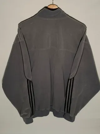 Sudadera Adidas vintage, chaqueta retro Y2K gris