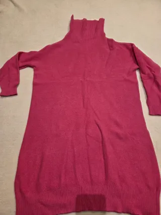 Vestido rosa cuello alto