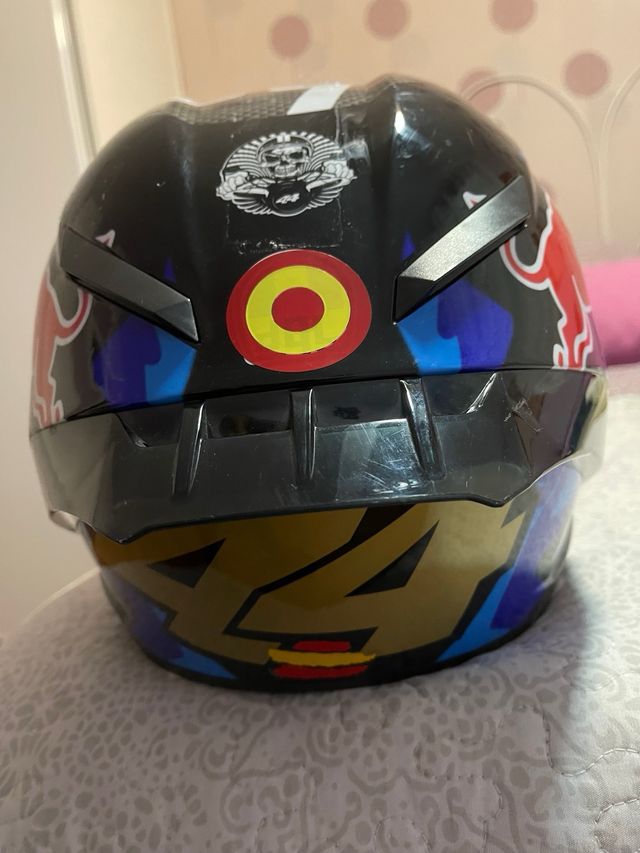 Casco Moto Red Bull Negro Azul