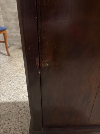 Mueble antiguo madera maciza con mármol