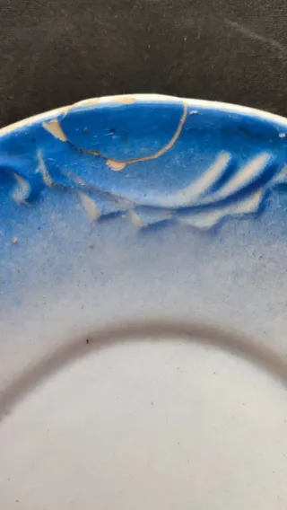 2 Antiche Fontane e 2 Piatti in Ceramica