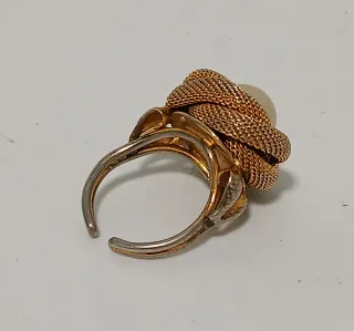 Anillo antiguo perla ajustable