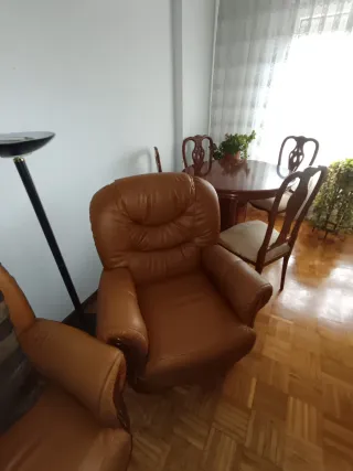 Conjunto de sofás de piel