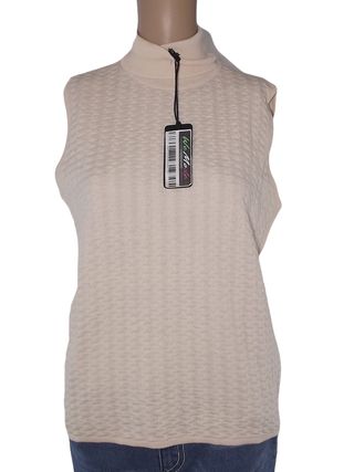 Clorinda Maglione Donna Crema XL Made In Italy