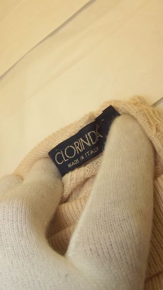 Clorinda Maglione Donna Crema XL Made In Italy