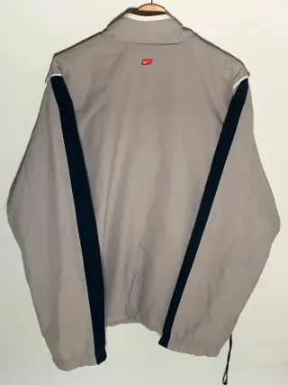 Sudadera Nike vintage, chaqueta retro Y2K gris