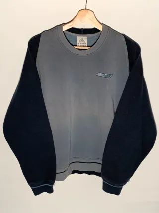 Sudadera Adidas vintage, jersey retro Y2K azul