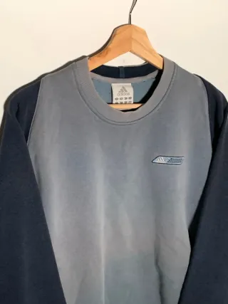 Sudadera Adidas vintage, jersey retro Y2K azul