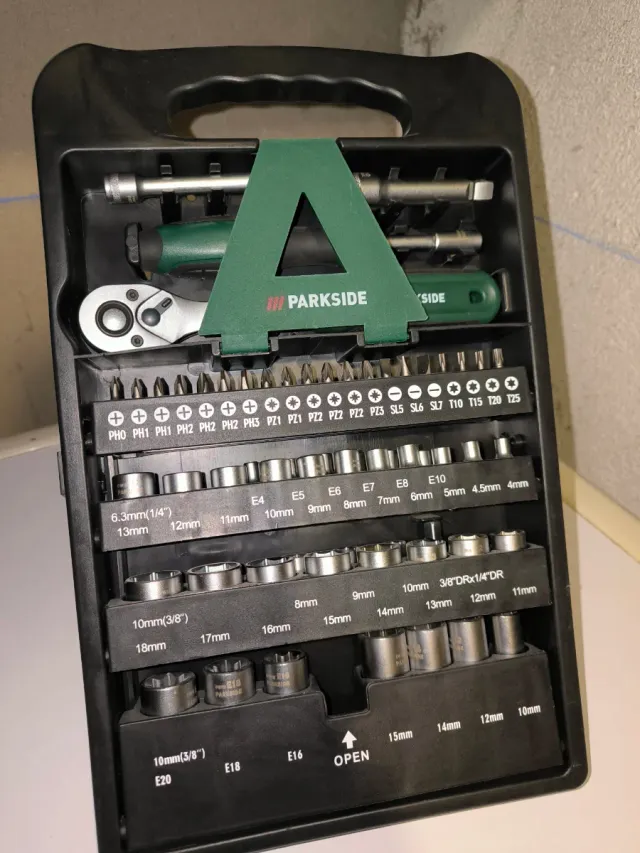 Juego de Carraca y Puntas Parkside