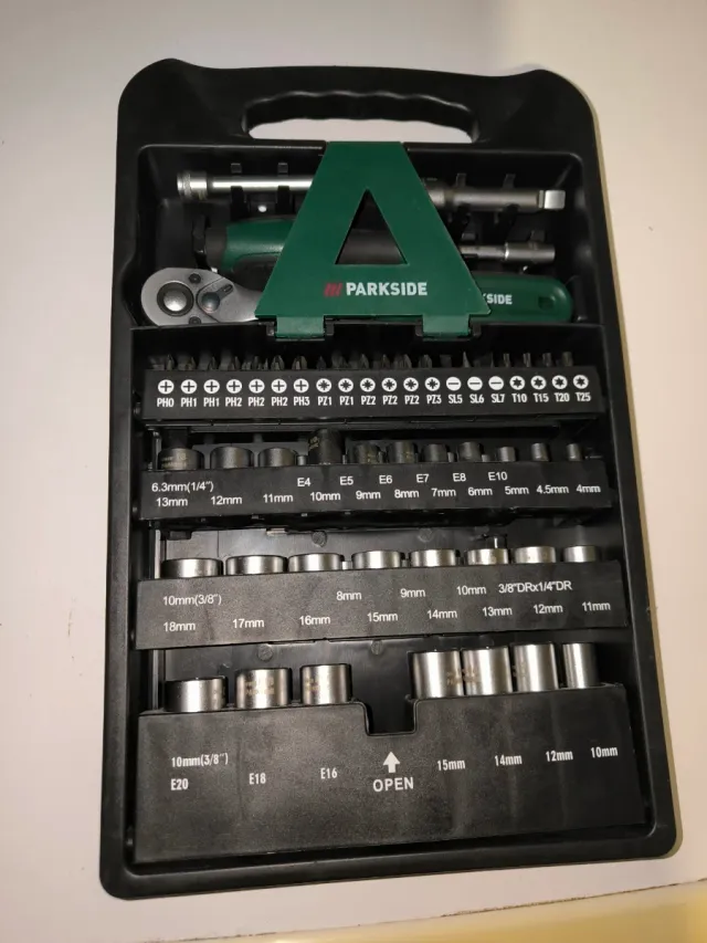 Juego de Carraca y Puntas Parkside