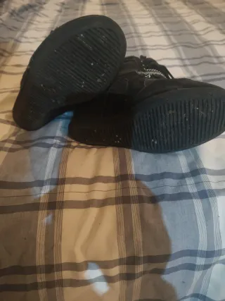 Botines negros y plateados mujer