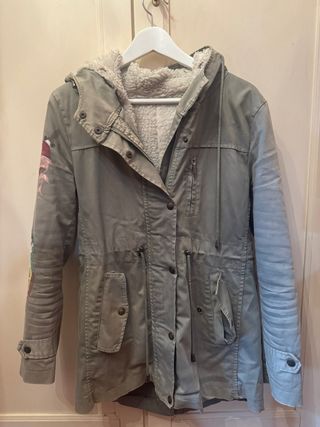 Parka donna vintage dipinto a mano