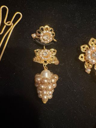 Aderezo Fallera Niña Oro y Perlas