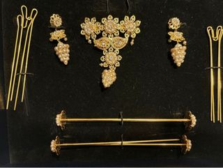 Aderezo Fallera Niña Oro y Perlas