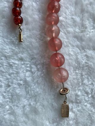 2 collane donna vintage marrone-rosse