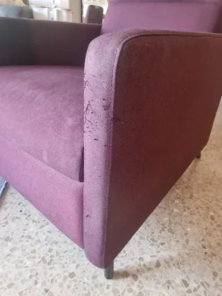 Butaca reclinable tela y metal