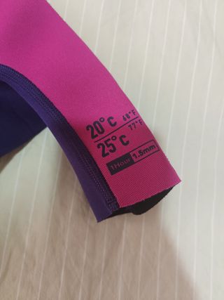 Traje neopreno Nabaiji niña morado/rosa