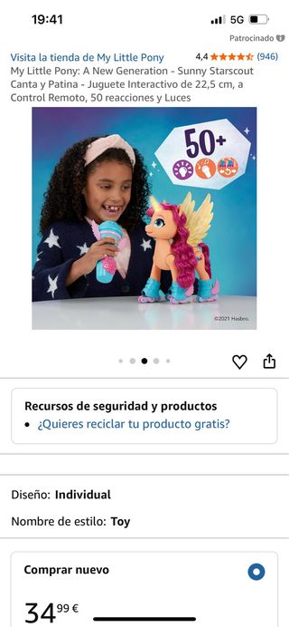 My Little Pony Canta y Patina Juguete