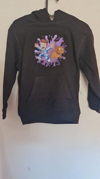 Sudadera Ales Negra con Dibujo