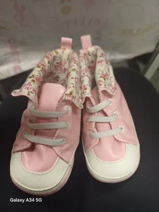Scarpine bimba rosa floreali tg 18
