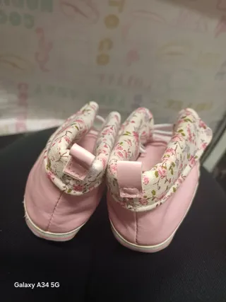 Scarpine bimba rosa floreali tg 18