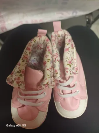 Scarpine bimba rosa floreali tg 18