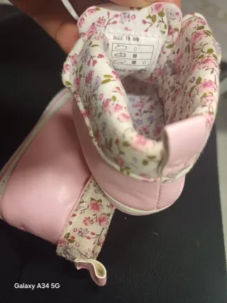 Scarpine bimba rosa floreali tg 18
